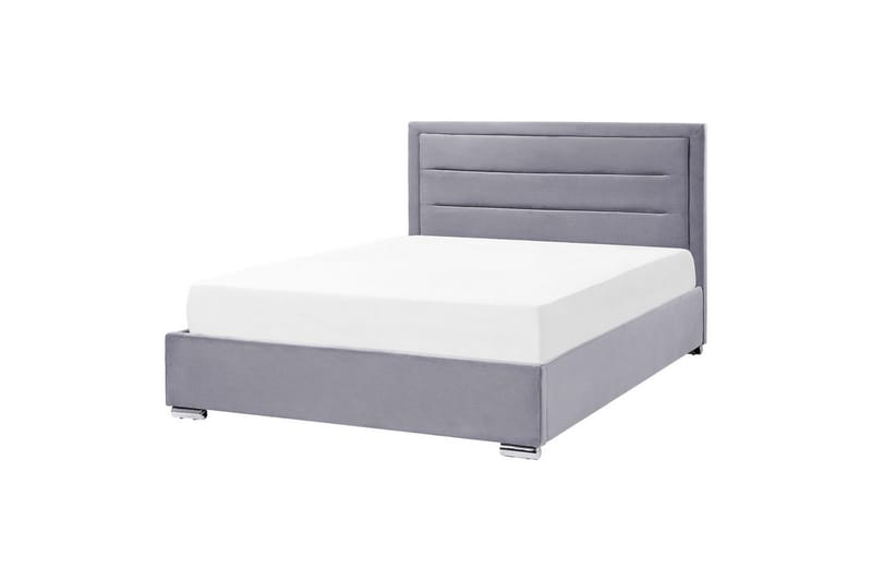 Seng med oppbevaring Rouen - Grå, 160x200 cm - Møbler - Senger - Sengeramme & sengestamme