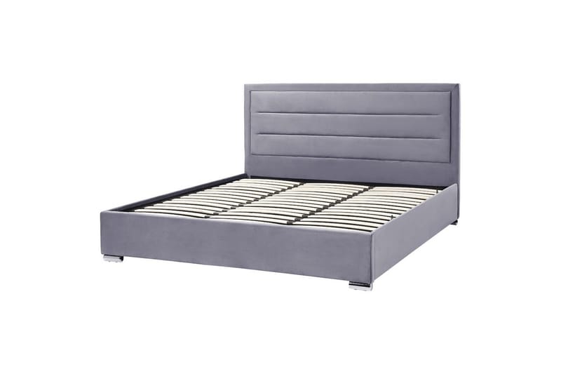Seng med oppbevaring Rouen - Grå, 180x200 cm - Møbler - Senger - Sengeramme & sengestamme