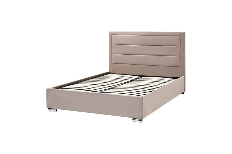 Seng med oppbevaring Rouen - Taupe, 140x200 cm - Møbler - Senger - Sengeramme & sengestamme