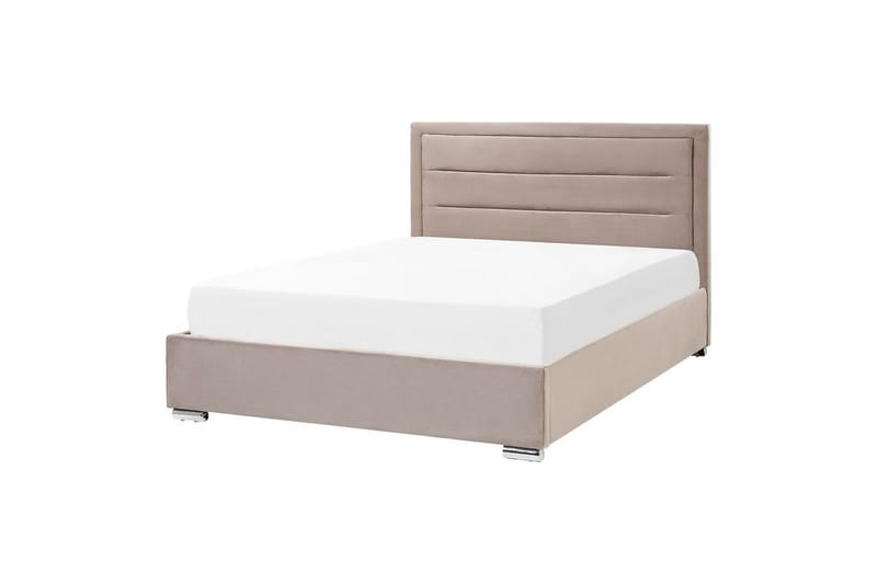 Seng med oppbevaring Rouen - Taupe, 160x200 cm - Møbler - Senger - Sengeramme & sengestamme