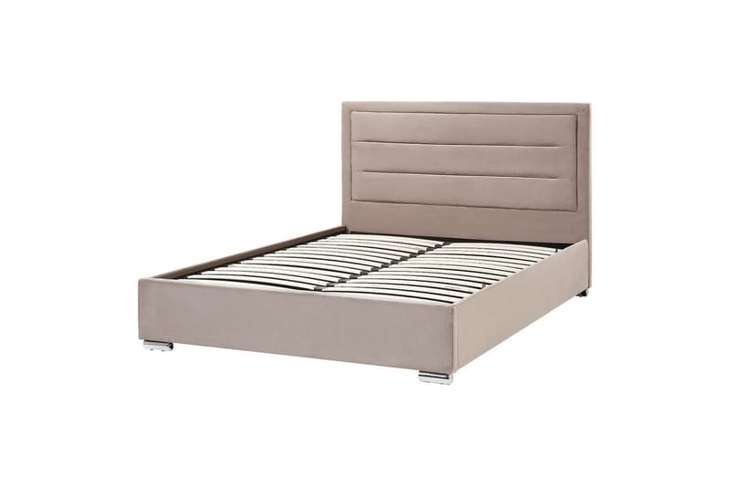 Seng med oppbevaring Rouen - Taupe, 160x200 cm - Møbler - Senger - Sengeramme & sengestamme