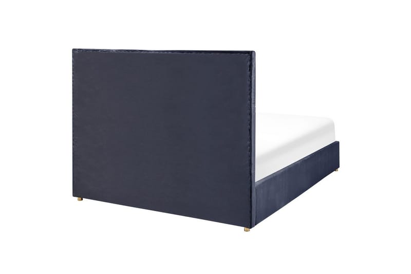 Seng med oppbevaring Vernoyes - Svart, gull, 160x200 cm - Møbler - Senger - Sengeramme & sengestamme