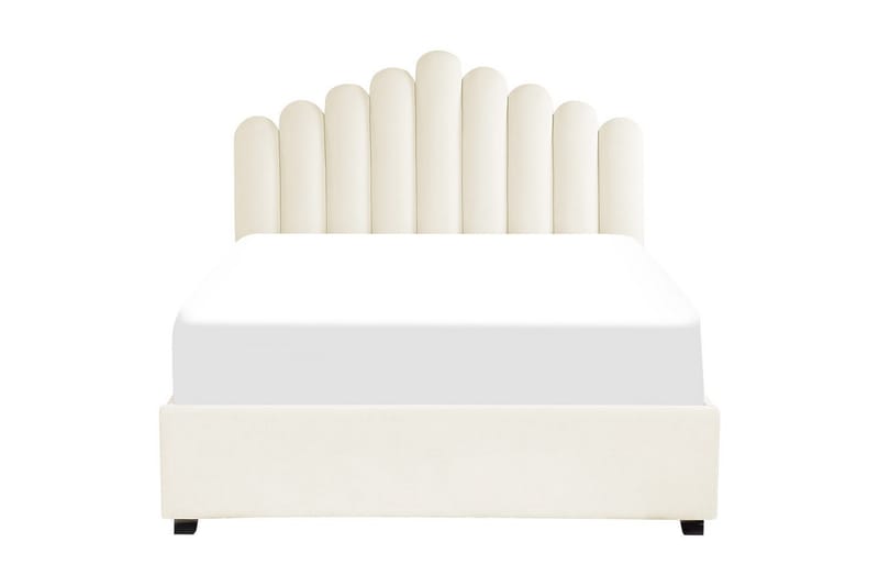 Seng med oppbevaring Vincennes - Hvit, Svart, 140x200 cm - Møbler - Senger - Sengeramme & sengestamme