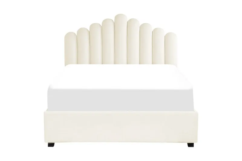 Seng med oppbevaring Vincennes - Hvit, Svart, 140x200 cm - Møbler - Senger - Sengeramme & sengestamme