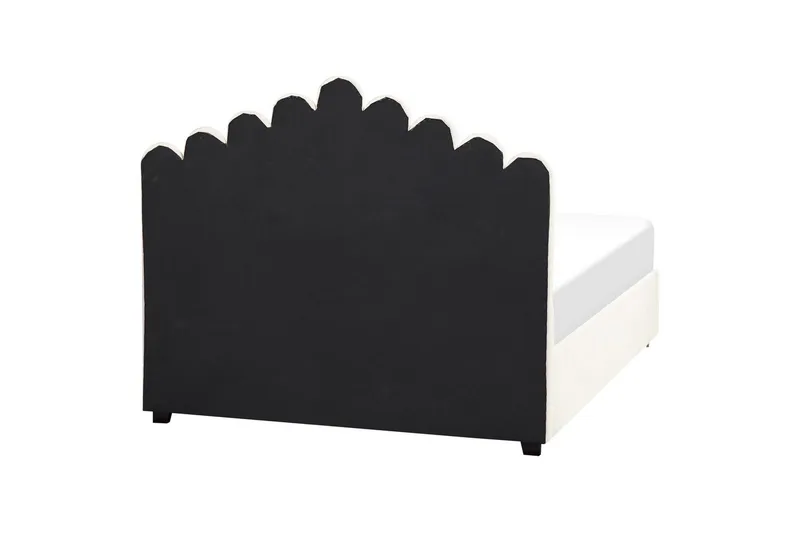 Seng med oppbevaring Vincennes - Hvit, Svart, 140x200 cm - Møbler - Senger - Sengeramme & sengestamme