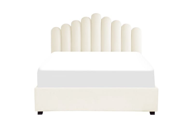 Seng med oppbevaring Vincennes - Hvit, Svart, 160x200 cm - Møbler - Senger - Sengeramme & sengestamme