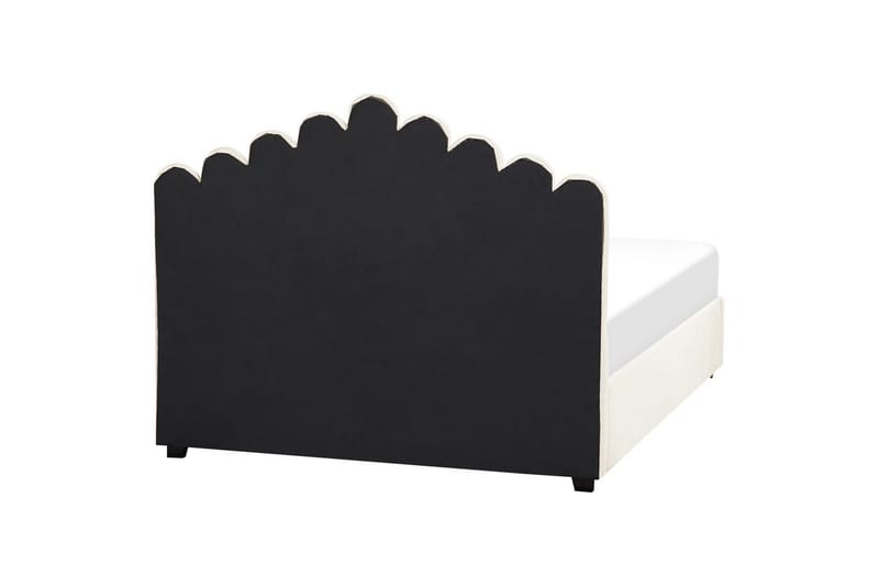 Seng med oppbevaring Vincennes - Hvit, Svart, 160x200 cm - Møbler - Senger - Sengeramme & sengestamme