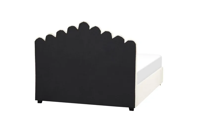 Seng med oppbevaring Vincennes - Hvit, Svart, 160x200 cm - Møbler - Senger - Sengeramme & sengestamme