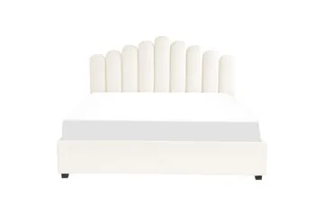 Seng med oppbevaring Vincennes - Hvit, Svart, 180x200 cm - Møbler - Senger - Sengeramme & sengestamme