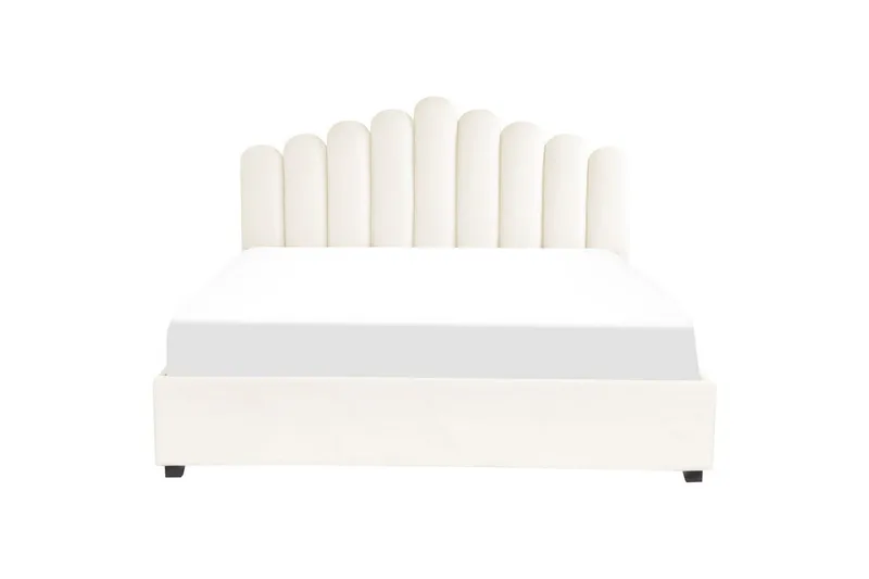 Seng med oppbevaring Vincennes - Hvit, Svart, 180x200 cm - Møbler - Senger - Sengeramme & sengestamme