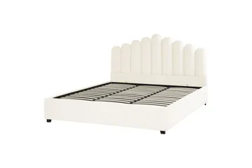 Seng med oppbevaring Vincennes - Hvit, Svart, 180x200 cm - Møbler - Senger - Sengeramme & sengestamme