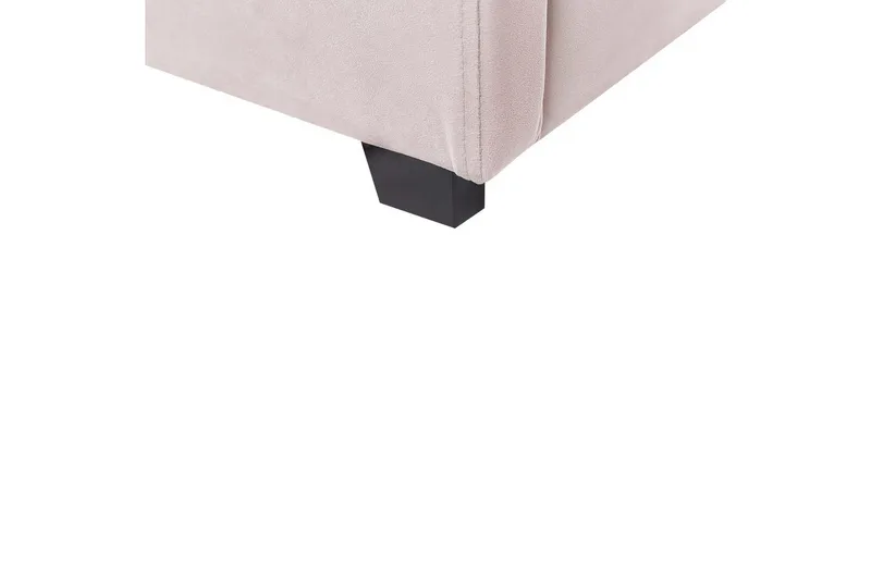 Seng med oppbevaring Vincennes - Rosa, Svart, 140x200 cm - Møbler - Senger - Sengeramme & sengestamme