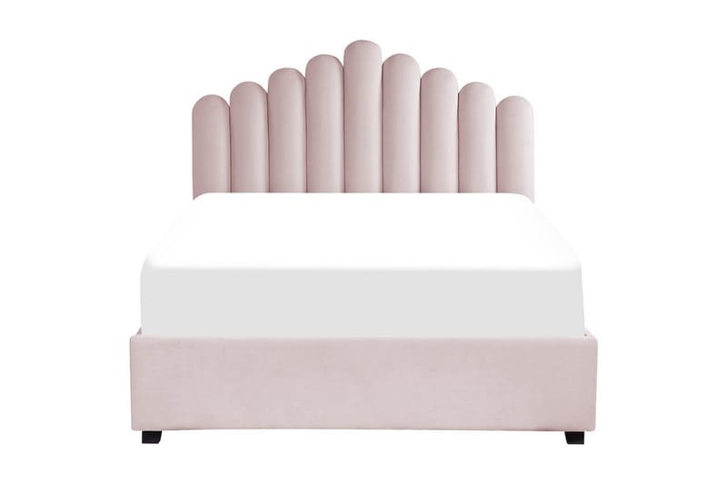 Seng med oppbevaring Vincennes - Rosa, Svart, 140x200 cm - Møbler - Senger - Sengeramme & sengestamme