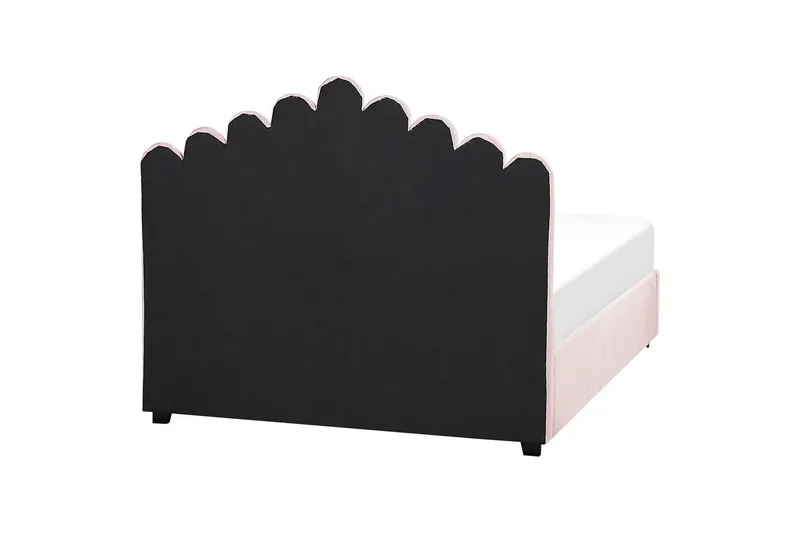 Seng med oppbevaring Vincennes - Rosa, Svart, 140x200 cm - Møbler - Senger - Sengeramme & sengestamme