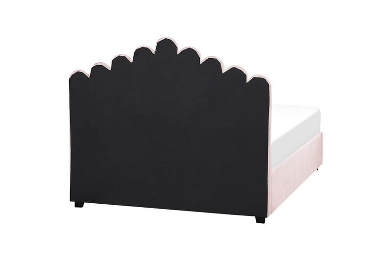 Seng med oppbevaring Vincennes - Rosa, Svart, 140x200 cm - Møbler - Senger - Sengeramme & sengestamme