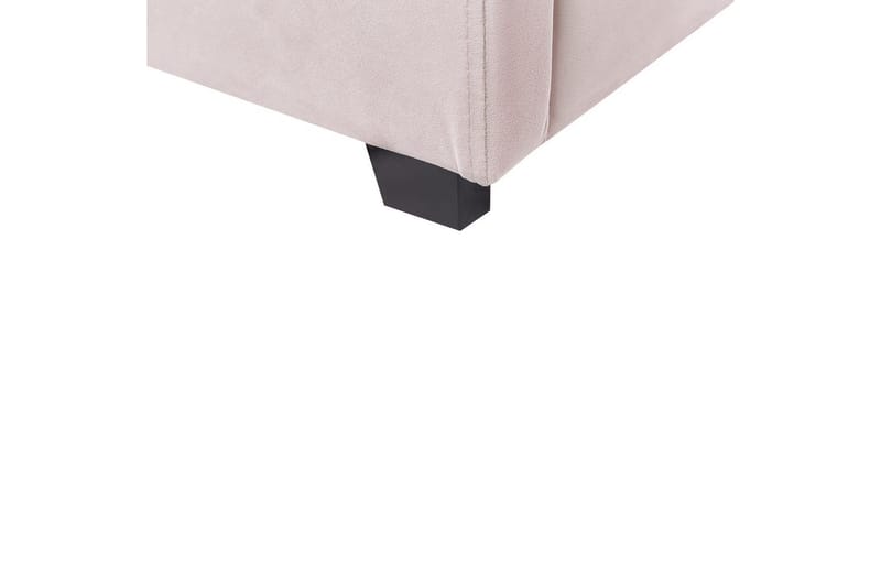 Seng med oppbevaring Vincennes - Rosa, Svart, 140x200 cm - Møbler - Senger - Sengeramme & sengestamme
