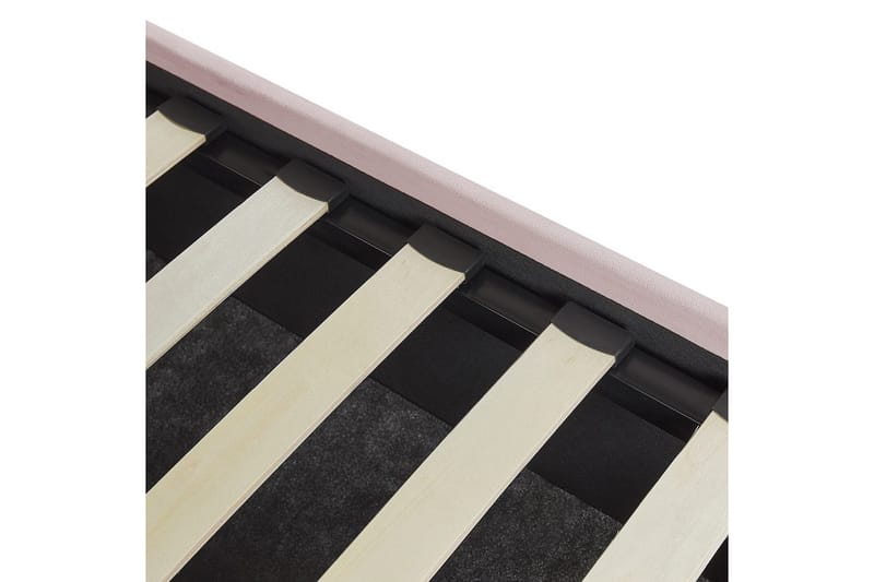 Seng med oppbevaring Vincennes - Rosa, Svart, 140x200 cm - Møbler - Senger - Sengeramme & sengestamme