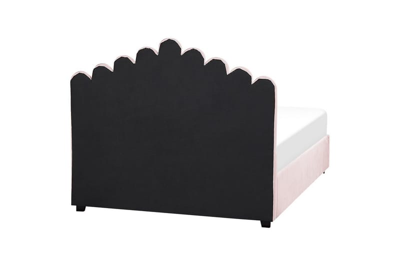 Seng med oppbevaring Vincennes - Rosa, Svart, 140x200 cm - Møbler - Senger - Sengeramme & sengestamme