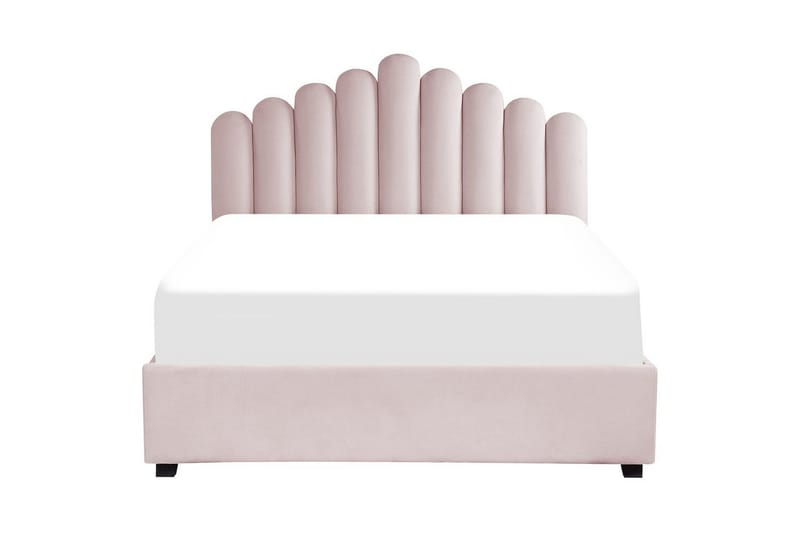 Seng med oppbevaring Vincennes - Rosa, Svart, 160x200 cm - Møbler - Senger - Sengeramme & sengestamme