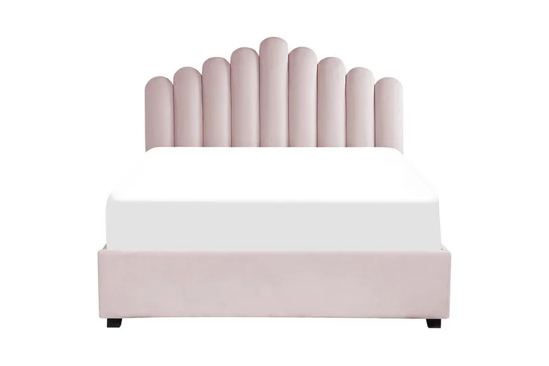 Seng med oppbevaring Vincennes - Rosa, Svart, 160x200 cm - Møbler - Senger - Sengeramme & sengestamme