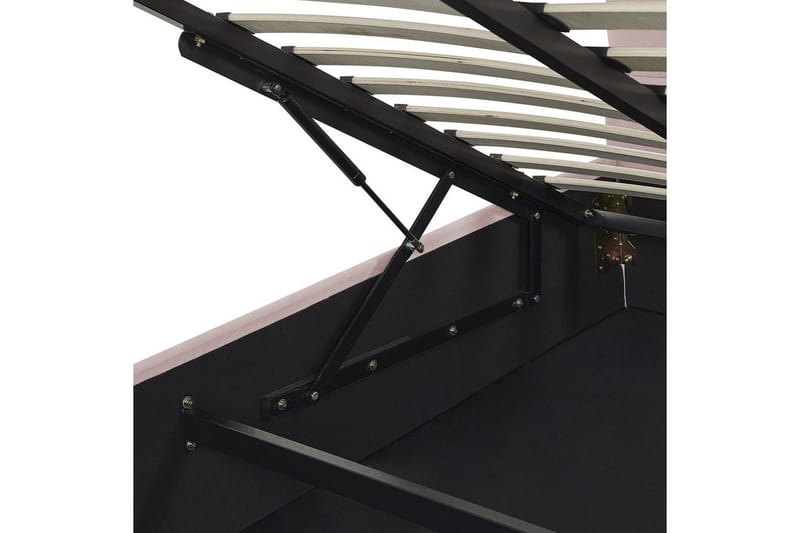 Seng med oppbevaring Vincennes - Rosa, Svart, 160x200 cm - Møbler - Senger - Sengeramme & sengestamme