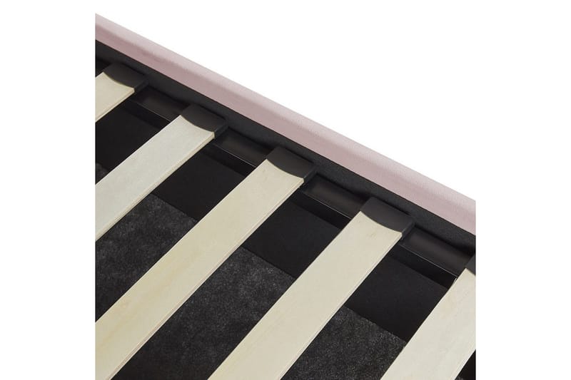 Seng med oppbevaring Vincennes - Rosa, Svart, 160x200 cm - Møbler - Senger - Sengeramme & sengestamme