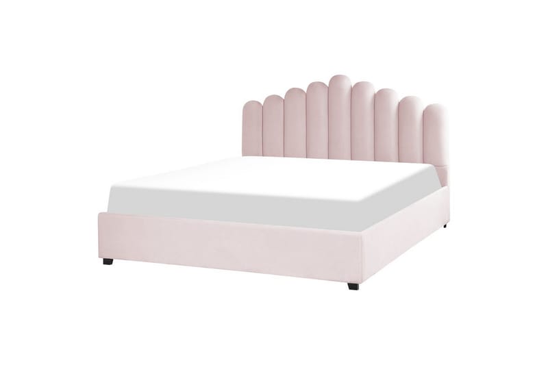 Seng med oppbevaring Vincennes - Rosa, Svart, 180x200 cm - Møbler - Senger - Sengeramme & sengestamme