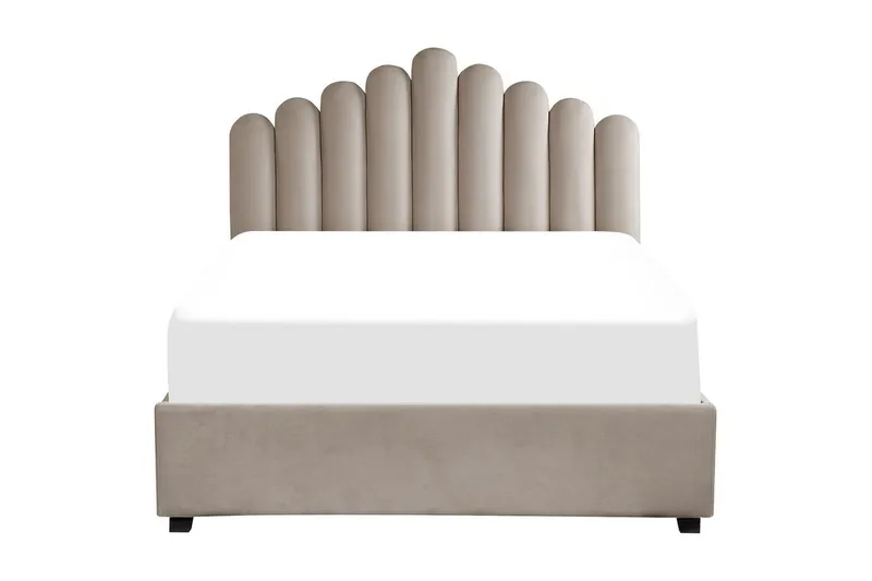 Seng med oppbevaring Vincennes - Taupe, svart, 140x200 cm - Møbler - Senger - Sengeramme & sengestamme