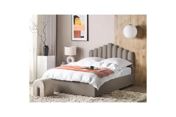 Seng med oppbevaring Vincennes - Taupe, svart, 160x200 cm - Møbler - Senger - Sengeramme & sengestamme