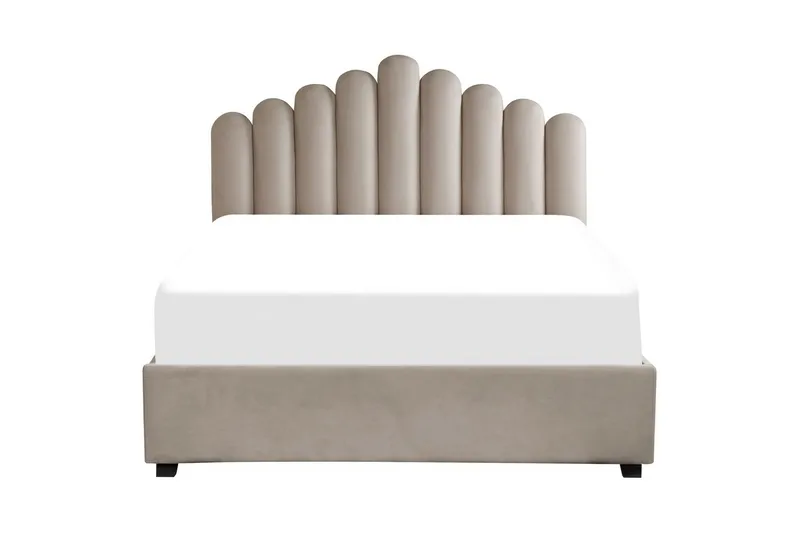 Seng med oppbevaring Vincennes - Taupe, svart, 160x200 cm - Møbler - Senger - Sengeramme & sengestamme