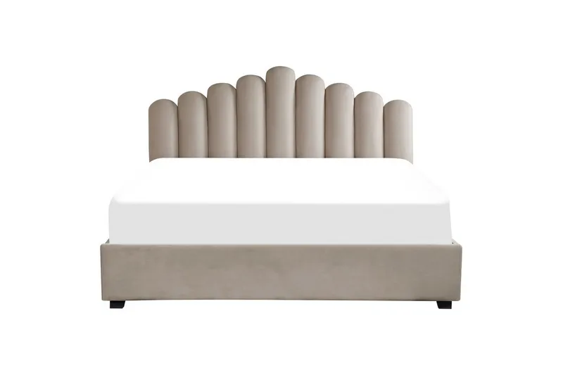 Seng med oppbevaring Vincennes - Taupe, svart, 180x200 cm - Møbler - Senger - Sengeramme & sengestamme