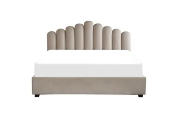 Seng med oppbevaring Vincennes - Taupe, svart, 180x200 cm - Møbler - Senger - Sengeramme & sengestamme