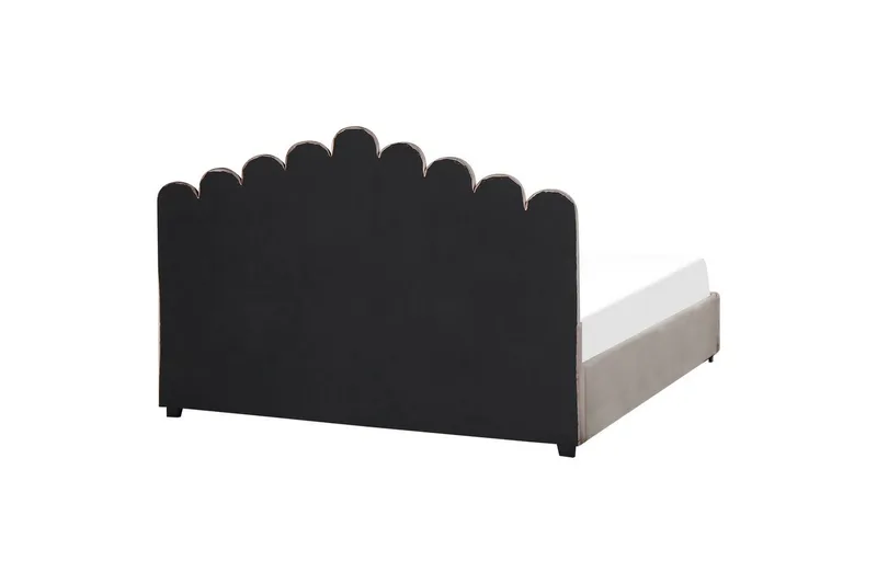 Seng med oppbevaring Vincennes - Taupe, svart, 180x200 cm - Møbler - Senger - Sengeramme & sengestamme