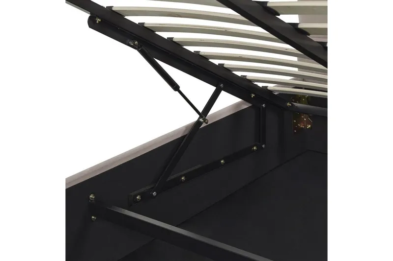 Seng med oppbevaring Vincennes - Taupe, svart, 180x200 cm - Møbler - Senger - Sengeramme & sengestamme