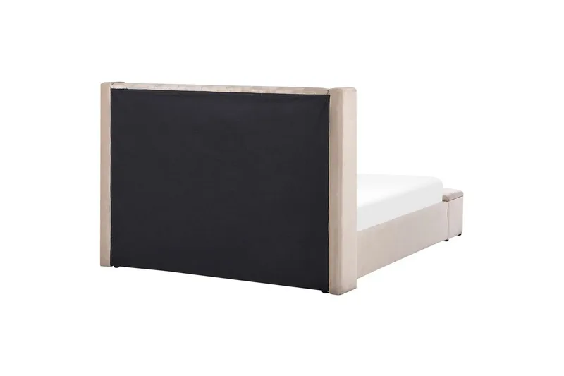 Seng med oppbevaringsbenk Noyers - Beige, 160x200 cm - Møbler - Senger - Sengeramme & sengestamme
