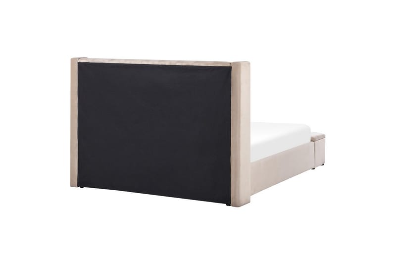 Seng med oppbevaringsbenk Noyers - Beige, 160x200 cm - Møbler - Senger - Sengeramme & sengestamme