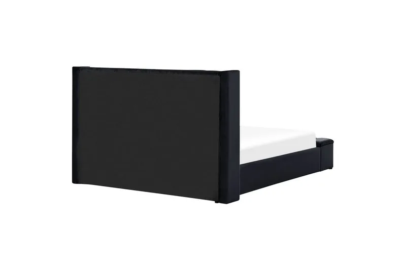 Seng med oppbevaringsbenk Noyers - Svart, 180x200 cm - Møbler - Senger - Sengeramme & sengestamme