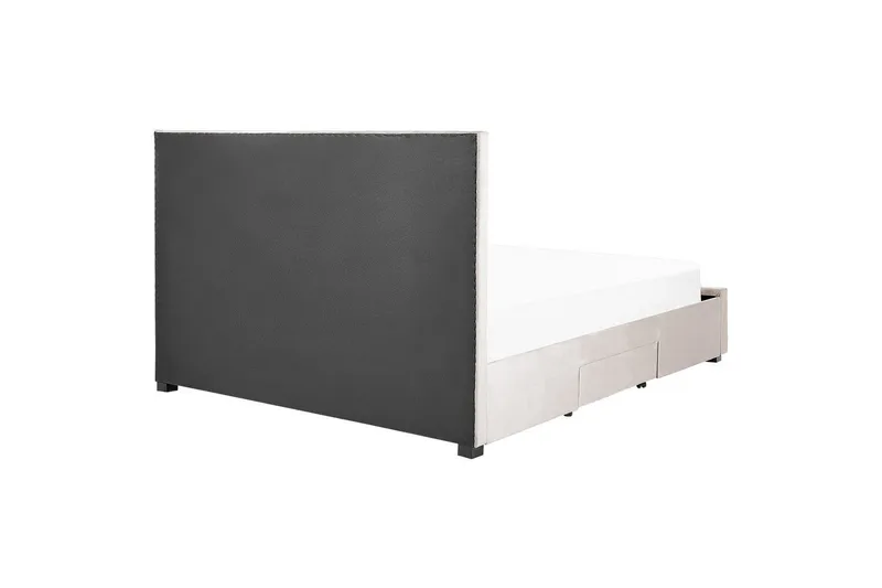 Seng med oppbevaringsskuffer Lievin - Beige, 180x200 cm - Møbler - Senger - Sengeramme & sengestamme