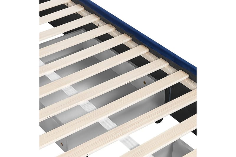 Seng med oppbevaringsskuffer Lievin - Blå, 140x200 cm - Møbler - Senger - Sengeramme & sengestamme