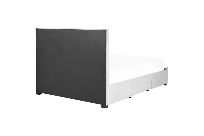 Seng med oppbevaringsskuffer Lievin - Grå, 160x200 cm - Møbler - Senger - Sengeramme & sengestamme