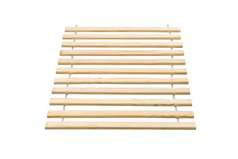 Seng med ribbebunn Pino Hvit - Hvit - Møbler - Senger - Enkeltsenger