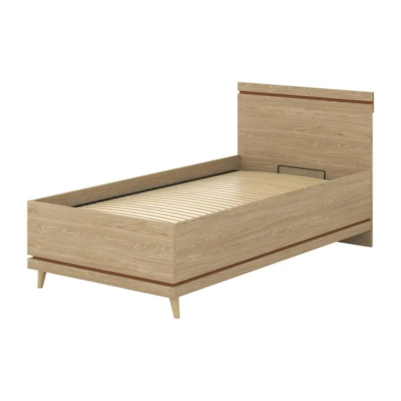 Seng Scandi hev-opp oppbevaring, 100 cm, Oljet eik