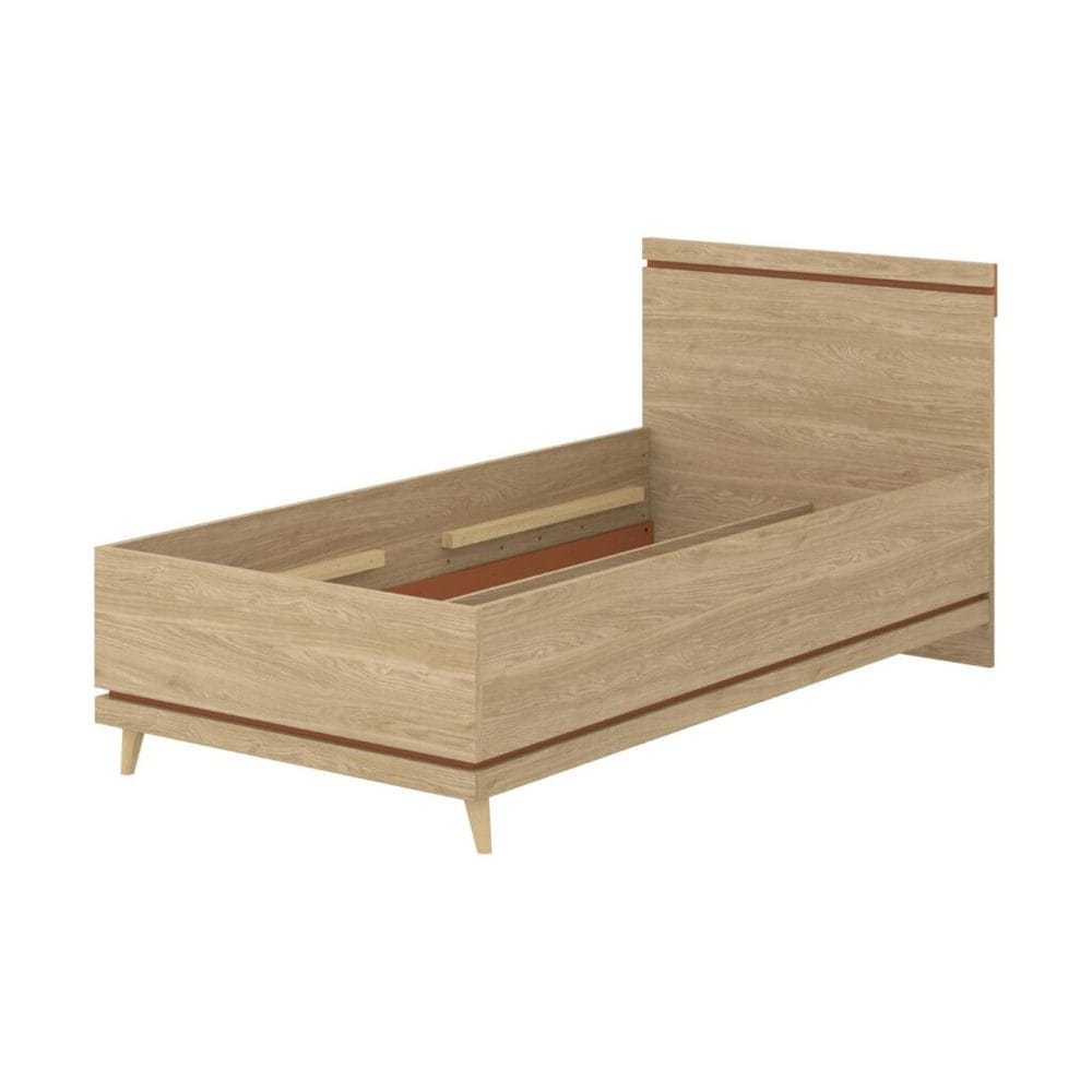 Seng Skandinavisk - 100 cm, Oljet eik