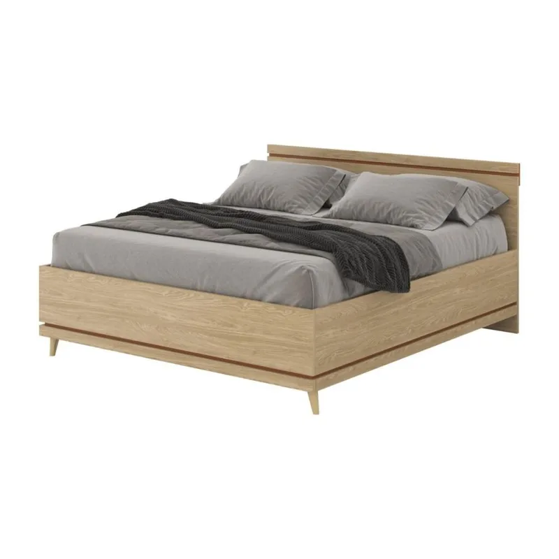 Seng Skandinavisk - 180 cm, Oljet eik - Møbler - Senger - Sengeramme & sengestamme