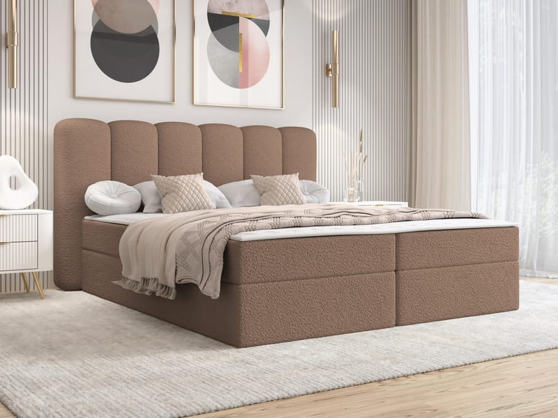 seng Softi Lambi 04 160x200 - brun - Møbler - Senger - Kontinentalsenger