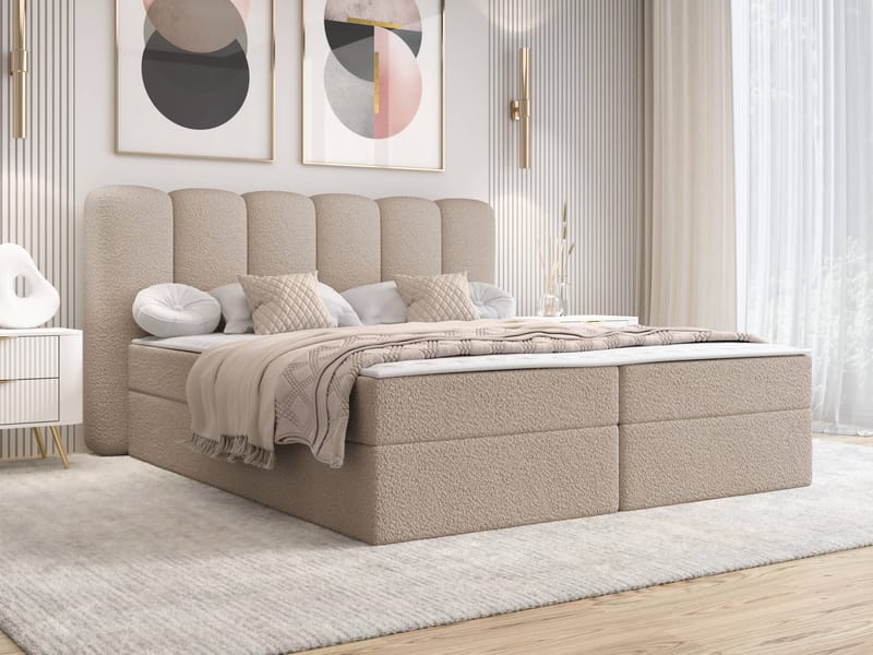seng Softi Lambi 06 140x200 - beige - Møbler - Senger - Kontinentalsenger