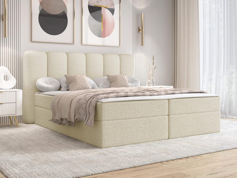 seng Softi Lambi 08 180x200 - beige - Møbler - Senger - Kontinentalsenger