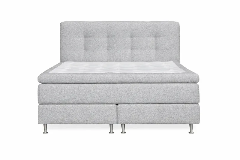 Sengepakke Drömvik Oslo luksus sengepakke bouclé 180x200 knappet gavl - Møbler - Senger - Komplett sengepakke