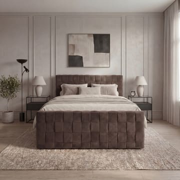 Sengepakke kontinentalseng Tyrosen 140x200 cm med skuffeoppbevaring - mørk espresso - Møbler - Senger - Kontinentalsenger