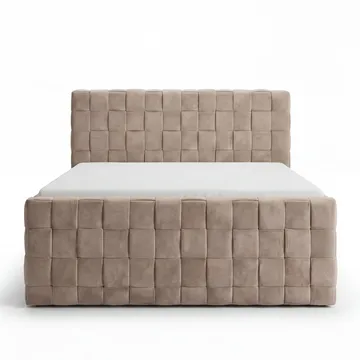 Sengepakke kontinentalseng Tyrosen 140x200 cm med skuffeoppbevaring - varm beige - Møbler - Senger - Kontinentalsenger